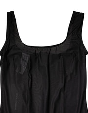 Dolce & Gabbana Black Nylon Sleeveless Round Neck Tank Top