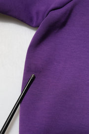 Dolce & Gabbana Purple Floral Print Cotton Long Sleeves Top