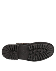 Dolce & Gabbana Dark Brown Leather Lace Up Mid Calf Boots Shoes