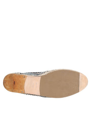 Dolce & Gabbana Blue Gray Woven Leather Buffalo Espadrille Shoes