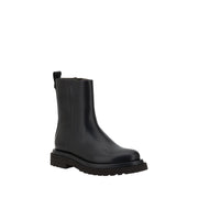 Brunello Cucinelli Black Calf Leather Bos Taurus Ankle Boots