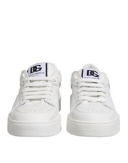 Dolce & Gabbana White Miami Leather Low Top Sneakers Shoes