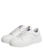 Dolce & Gabbana White Miami Leather Low Top Sneakers Shoes