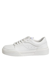 Dolce & Gabbana White Miami Leather Low Top Sneakers Shoes