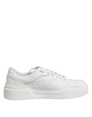 Dolce & Gabbana White Miami Leather Low Top Sneakers Shoes