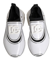 Dolce & Gabbana White Black Logo Plaque Daymaster Men Sneakers Shoes