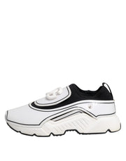 Dolce & Gabbana White Black Logo Plaque Daymaster Men Sneakers Shoes