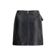 Versace Black Lamb Ovis Aries Aries Mini Skirt
