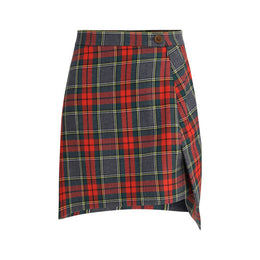 Vivienne Westwood Multicolor Fleece Wool Mini Skirt