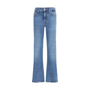 7FOR Blue Cotton Flared Jeans