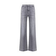 7FOR Gray Cotton Bootcut Jeans