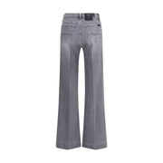 7FOR Gray Cotton Bootcut Jeans