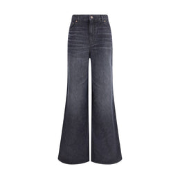 Chloé Black Cotton Flared Jeans