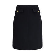 Chloé Black Wool Midi Skirt