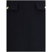 Chloé Black Wool Midi Skirt
