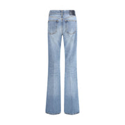 Haikure Light Blue Cotton Flared Jeans