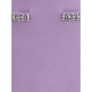 Self-Portrait Purple Viscose Mini Skirt