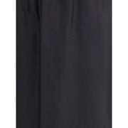The Row Black Cotton Midi Skirt