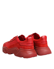 Dolce & Gabbana Red Leather Daymaster Low Top Sneakers Shoes