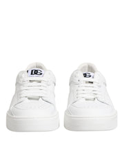 Dolce & Gabbana White Miami Leather Low Top Sneakers Shoes