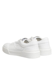 Dolce & Gabbana White Miami Leather Low Top Sneakers Shoes