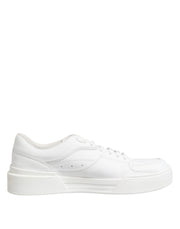 Dolce & Gabbana White Miami Leather Low Top Sneakers Shoes