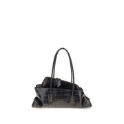 The Attico Black Calf Leather Bos Taurus Shoulder Bag