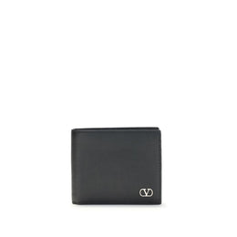 Valentino Garavani Black Calf Leather Bos Taurus Wallet