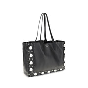 Valentino Garavani Black Calf Leather Bos Taurus Shoulder Bag