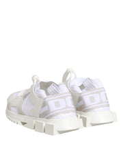 Dolce & Gabbana White Sorrento Low Top Lace Up Sneakers Shoes