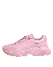 Dolce & Gabbana Pink Leather Daymaster Low Top Sneakers Shoes