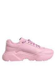 Dolce & Gabbana Pink Leather Daymaster Low Top Sneakers Shoes