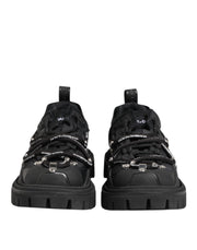Dolce & Gabbana Black Low Top Lace Up Trekking Sneakers Shoes