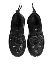 Dolce & Gabbana Black Low Top Lace Up Trekking Sneakers Shoes