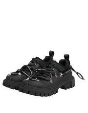 Dolce & Gabbana Black Low Top Lace Up Trekking Sneakers Shoes