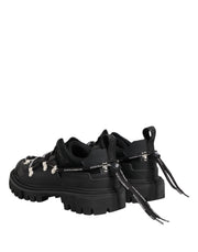 Dolce & Gabbana Black Low Top Lace Up Trekking Sneakers Shoes