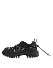 Dolce & Gabbana Black Low Top Lace Up Trekking Sneakers Shoes