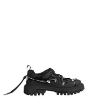 Dolce & Gabbana Black Low Top Lace Up Trekking Sneakers Shoes