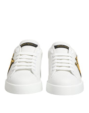 Dolce & Gabbana White Crown Patch Portofino Men Sneakers Shoes