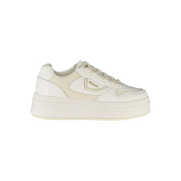 Blauer White Polyester Sneaker