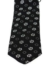 Dolce & Gabbana Black 100% Silk Floral Print Print Classic Tie