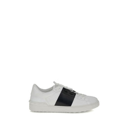 Valentino Garavani White Calf Leather Bos Taurus Low Top Sneakers