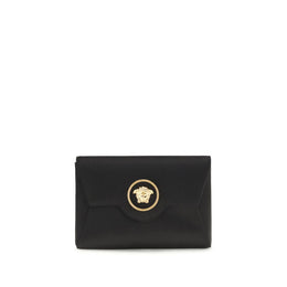 Versace Black Calf Leather Bos Taurus Shoulder Bag