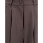 P.A.R.O.S.H. Brown Fleece Wool Dress Pants