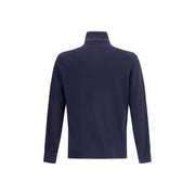 Brunello Cucinelli Blue Fleece Wool Turtleneck
