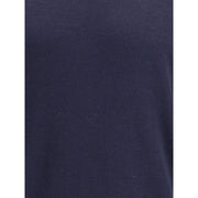 Brunello Cucinelli Blue Fleece Wool Turtleneck