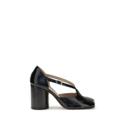 Margiela Black Calf Leather Bos Taurus High Heel Pumps