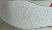 Dolce & Gabbana White Red Portofino Low Top Sneakers Shoes