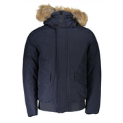 Woolrich Blue Cotton Jackets & Coat