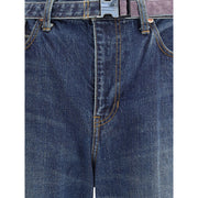 Sacai Blue Cotton Jeans Denim